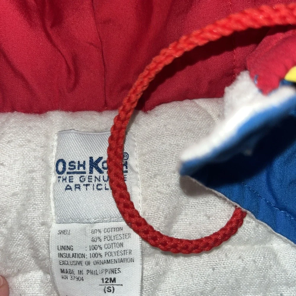 Vintage Osh Kosh Snowsuit. 12 Months‎ Infant. Trucks, color block. 1980's